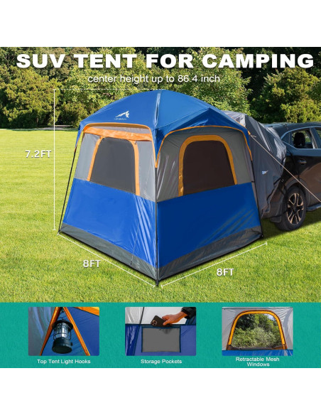Carpa SUV UNIHIMAL para Camping 8 Personas Impermeable 2.44m Carpa SUV UNIHIMAL para Camping 8 Personas Impermeable 2.44m