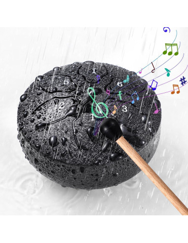 Tambor de Lluvia Facmogu 6 Notas 7.6 cm Negro con Accesorios