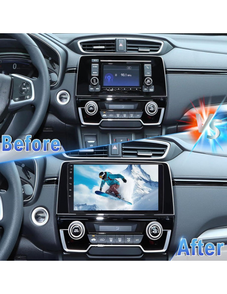 Radio Doble Din Slakerbe Android 14 9" GPS Carplay Honda CRV 2017-2021 Radio Doble Din Slakerbe Android 14 9" GPS Carplay Honda CRV 2017-2021
