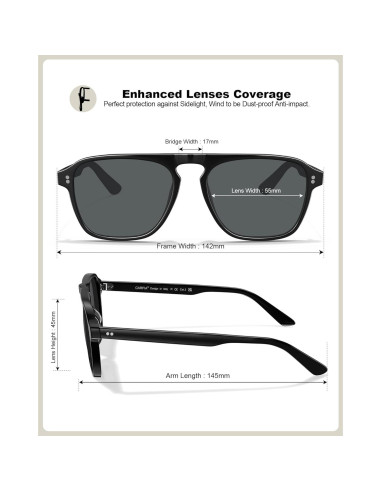 Gafas de sol polarizadas CARFIA CA5355 para hombres UV400