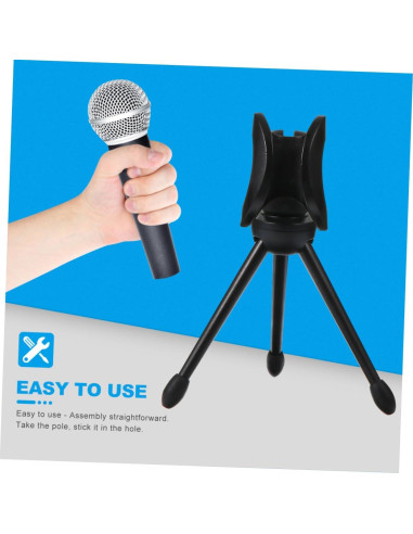 Soporte de Micrófono Ajustable Kisangel 2Pcs Negro Universal