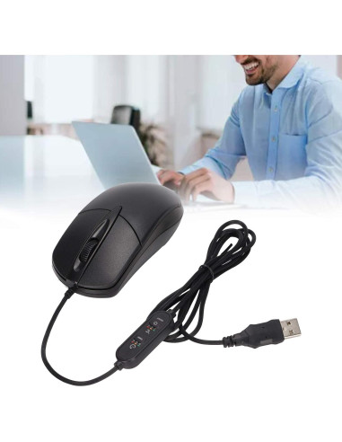 Ratón Calentado USB Cuifati 1600DPI Ergonómico Ajustable