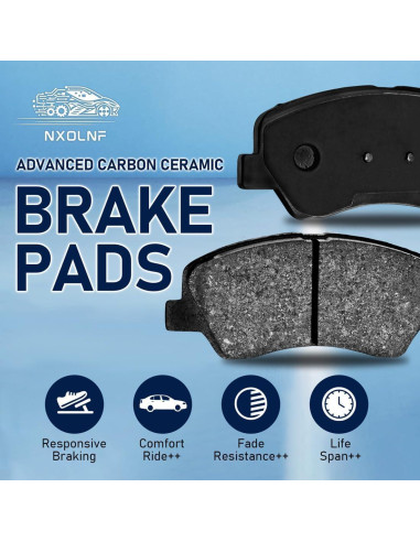 Juego de Pastillas de Freno Cerámicas Frontales Nxolnf para Toyota Yaris 2016-2019