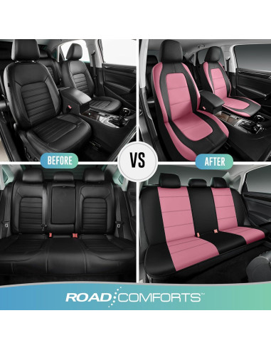 Cubierta de Asiento de Coche Road Comforts Rosa Juego Completo