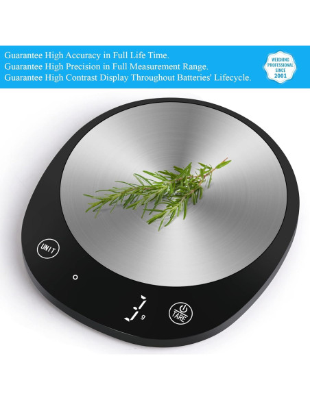 Balanza Digital de Cocina Homebuds HB903 10kg Precisión 1g Negra Balanza Digital de Cocina Homebuds HB903 10kg Precisión 1g Negra