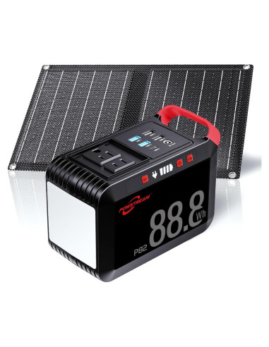 Generador Solar POWSTREAM P82 80W con Panel Solar 21W 88.8Wh