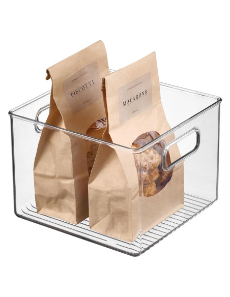 Contenedor de Almacenamiento iDesign 20.32x20.32x15.24 cm - Transparente Contenedor de Almacenamiento iDesign 20.32x20.32x15.24 cm - Transparente