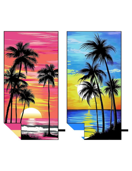 Toalla de Playa Microfibra MelonBoat 180x89cm 2 Pcs Atardecer Toalla de Playa Microfibra MelonBoat 180x89cm 2 Pcs Atardecer