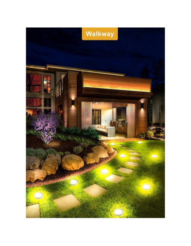 Luces Solares Brightown 12 Paquetes LED Empotradas Jardín