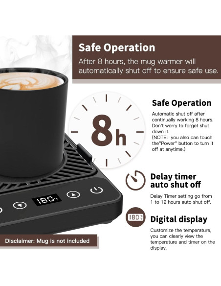 Calentador de Taza de Café Inteligente SENJWARM 30W con Temporizador Calentador de Taza de Café Inteligente SENJWARM 30W con Temporizador