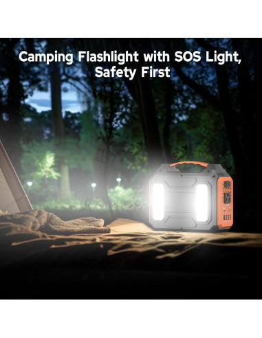 Generador Solar Portátil ZeroKor 300W con Panel 40W para Camping