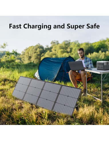 Panel Solar Portátil MHPOWOS 220W Plegable Impermeable IP67
