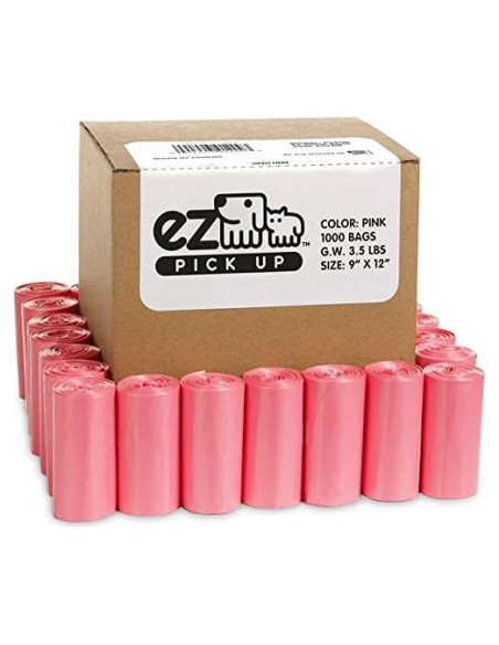 Bolsas de Excremento Rosadas EZ Pick Up - 1000 Unidades 23x30.5cm Bolsas de Excremento Rosadas EZ Pick Up - 1000 Unidades 23x30.5cm