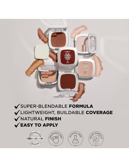 Base en Polvo L'Oreal Paris True Match C1 Claro 9.4 g Base en Polvo L'Oreal Paris True Match C1 Claro 9.4 g
