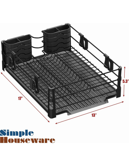 Estante para Secar Platos Simple Houseware con Bandeja Drenaje Estante para Secar Platos Simple Houseware con Bandeja Drenaje