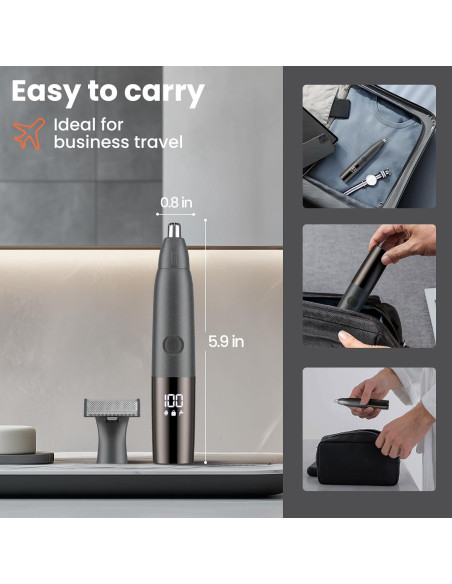 Recortador de Nariz y Cuerpo Yinowt 2-en-1 Impermeable USB-C Recortador de Nariz y Cuerpo Yinowt 2-en-1 Impermeable USB-C