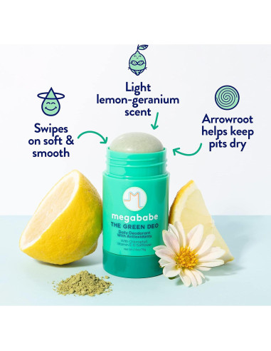 Desodorante Natural Megababe Deo Verde 73.93 g - Sin Aluminio