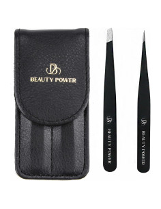 Pinzas de Precisión Beauty Power - Acero Inoxidable, 2 Unidades