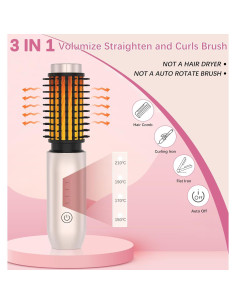Cepillo Rizador Inalámbrico JAMIEWIN GT-2305A 3 en 1 Rosa 2