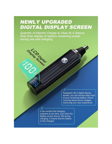 Recortador de Vello Nasal Ginity 2 en 1 Recargable LED