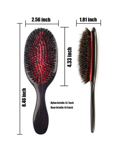 Cepillo Desenredante Morsafe de Cerda de Jabalí y Nylon 21.5cm Cepillo Desenredante Morsafe de Cerda de Jabalí y Nylon 21.5cm