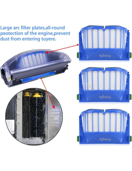 Kit de Repuestos para iRobot Roomba 500 y 600 - 4 Filtros y Cepillos Kit de Repuestos para iRobot Roomba 500 y 600 - 4 Filtros y Cepillos