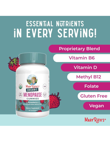 Gomitas Orgánicas MaryRuth's para Menopausia 30 Porciones