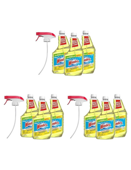 Windex Limpiador Desinfectante Multi-Superficie Cítrico 946ml - 3 Recargas Windex Limpiador Desinfectante Multi-Superficie Cítrico 946ml - 3 Recargas