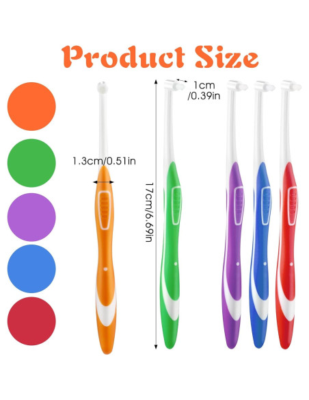 Cepillos de Dientes Interespaciales Ouligay 5 Piezas 16 cm Cepillos de Dientes Interespaciales Ouligay 5 Piezas 16 cm