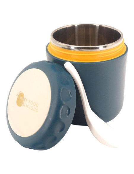 Tarro de comida aislado XTYHTX 400ml acero inoxidable azul Tarro de comida aislado XTYHTX 400ml acero inoxidable azul