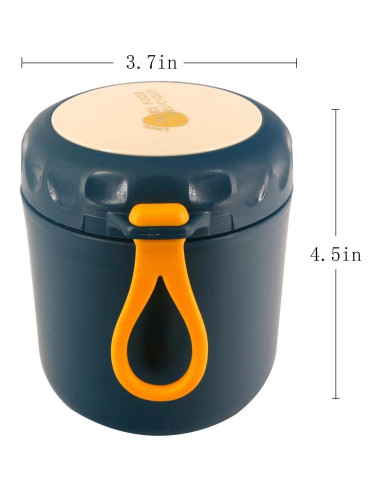 Tarro de comida aislado XTYHTX 400ml acero inoxidable azul