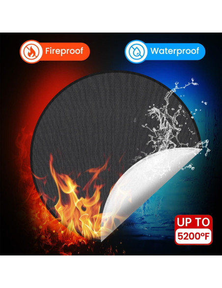 Alfombra Ignífuga 61 cm Hodufy para Fogata y BBQ Alfombra Ignífuga 61 cm Hodufy para Fogata y BBQ