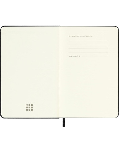 Cuaderno Moleskine Clásico Pocket Tapa Dura Cuadrícula Negro 192 Páginas