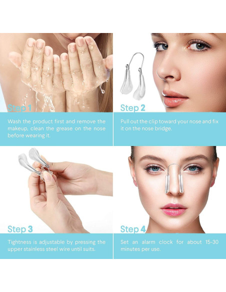 Clip Corrector de Puente Nasal AMIJEAL - Sin Dolor, Ajustable Clip Corrector de Puente Nasal AMIJEAL - Sin Dolor, Ajustable