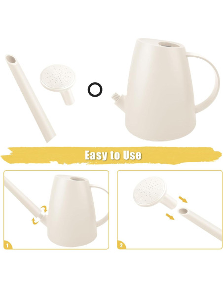 Regadera Qilebi 1.8L Blanca con Pico Largo para Riego Regadera Qilebi 1.8L Blanca con Pico Largo para Riego