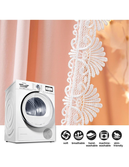 Dosel de Cama Kertnic Rosa para Niñas 270 cm con Volantes Dosel de Cama Kertnic Rosa para Niñas 270 cm con Volantes