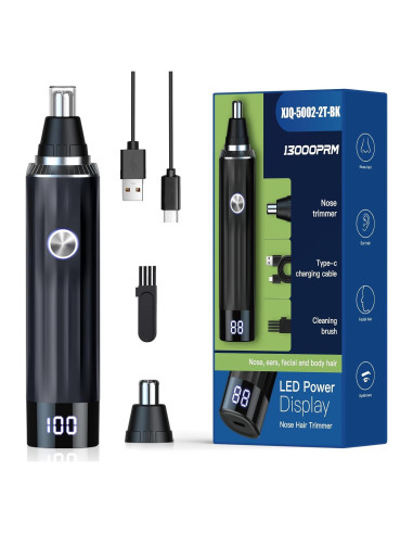 Recortador de Vello Nasal y Orejas Ginity 2 en 1 Recargable