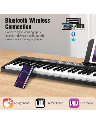 Teclado Plegable Asmuse EO887 88 Teclas Semi Ponderadas