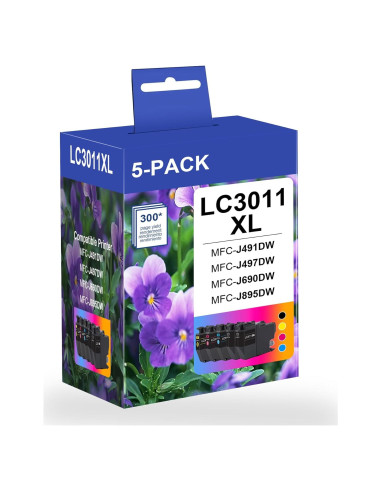 Cartuchos de Tinta MANNERES LC3011XL - Alto Rendimiento 5 Pzas