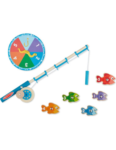 Juego de Pesca Magnético de Madera Melissa & Doug 2 Varas