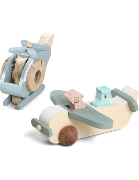 Juego de Juguetes de Avión de Madera ibwaae para Niños Juego de Juguetes de Avión de Madera ibwaae para Niños