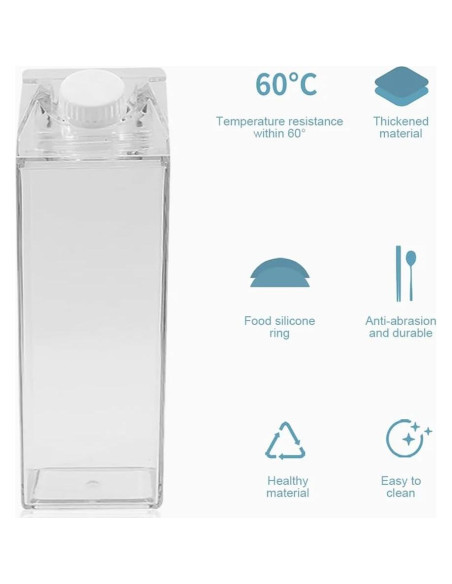 Paquete de 4 Botellas de Agua Reutilizables Howpinzz 1000ml Paquete de 4 Botellas de Agua Reutilizables Howpinzz 1000ml