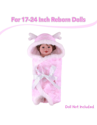 Conjunto de Mantas para Muñecas Reborn BABESIDE 3 Piezas Rosa