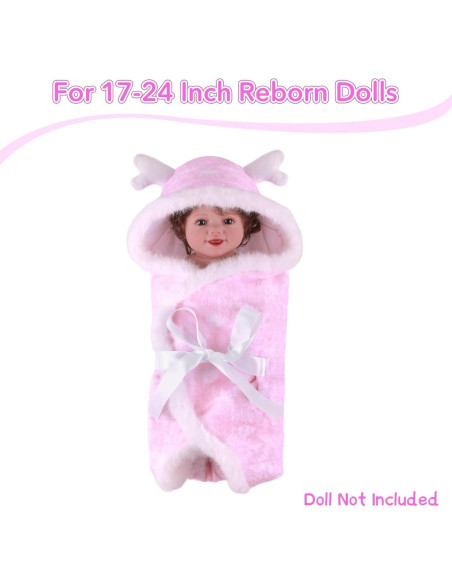Conjunto de Mantas para Muñecas Reborn BABESIDE 3 Piezas Rosa Conjunto de Mantas para Muñecas Reborn BABESIDE 3 Piezas Rosa