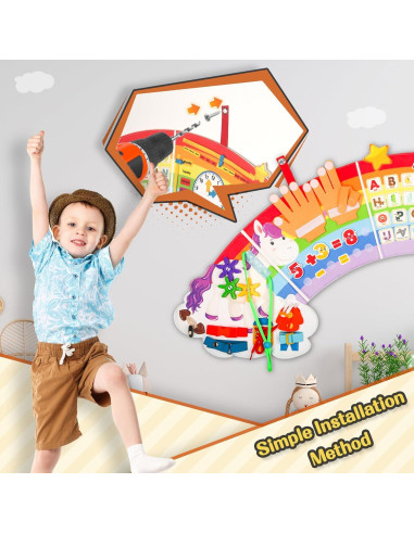 Panel Sensorial Arcoíris GIASSVIO 25.4x12.7 cm para Niños