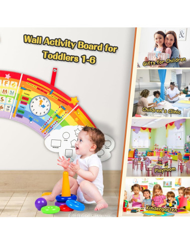 Panel Sensorial Arcoíris GIASSVIO 25.4x12.7 cm para Niños