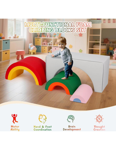 Bloques de Escalada de Espuma Arcoíris Asweets 5.1 kg para Niños Bloques de Escalada de Espuma Arcoíris Asweets 5.1 kg para Niños