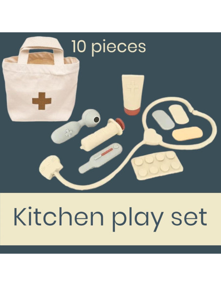 Kit de Juego de Doctor para Niños - 10 Piezas de Silicona Segura Kit de Juego de Doctor para Niños - 10 Piezas de Silicona Segura