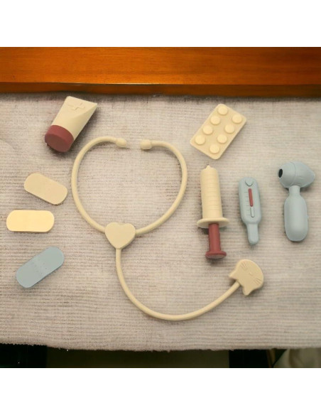 Kit de Juego de Doctor para Niños - 10 Piezas de Silicona Segura Kit de Juego de Doctor para Niños - 10 Piezas de Silicona Segura