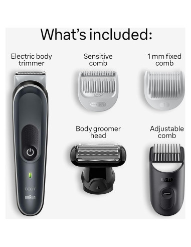 Braun Body Groomer 5360, Afeitado Suave e Impermeable